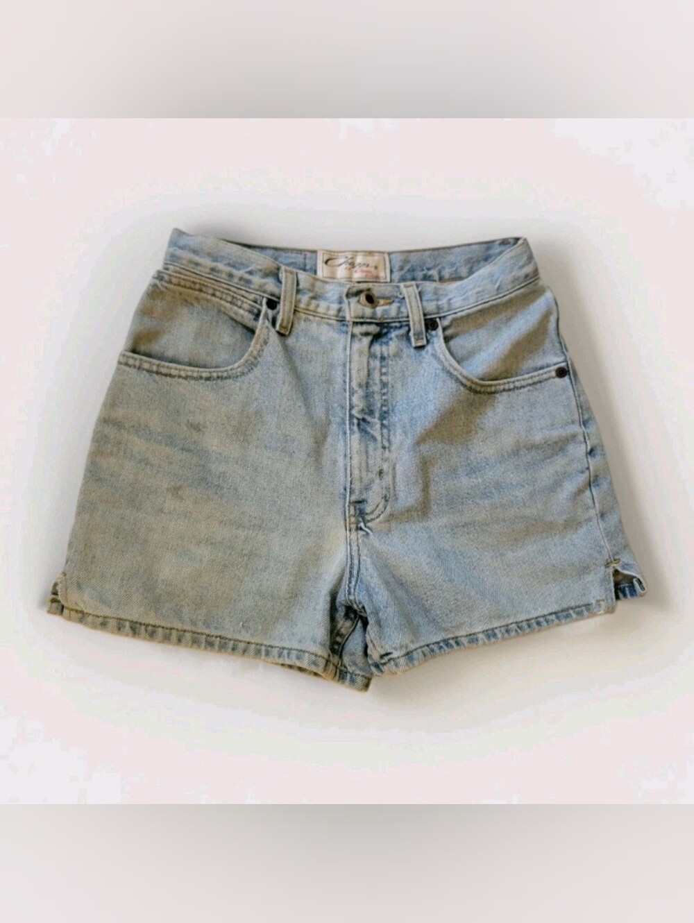 Womens Size 7 Shorts Lite Blue High Waist Wide Leg Chazzz by Charles Chailian